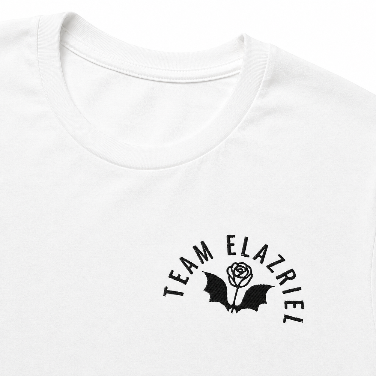 "Team Elazriel" Women's Embroiderd t-shirt - White